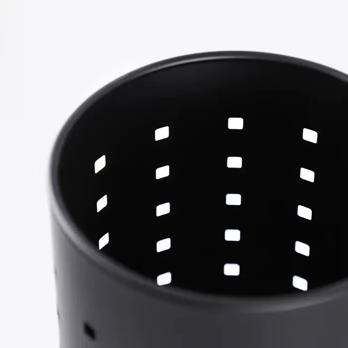 Porte-couverts en acier inoxydable noir
