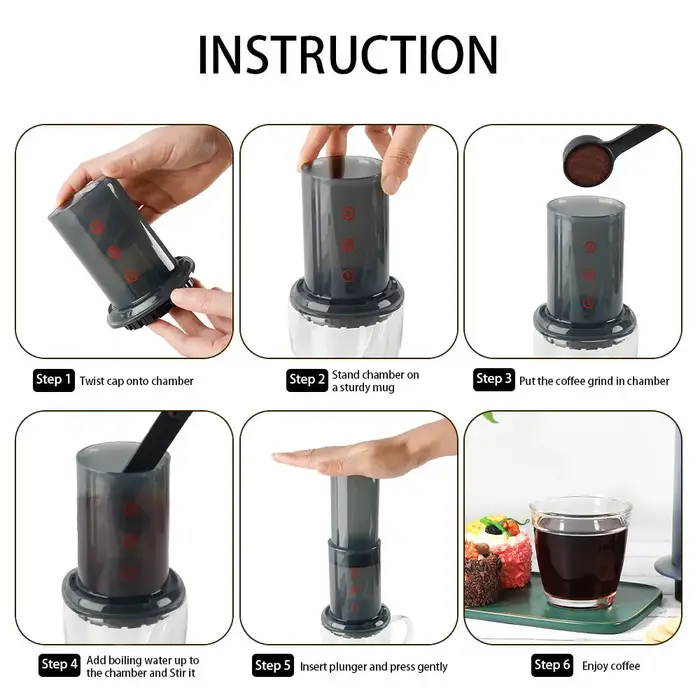 Nouveau 250ml cafetière expresso Machine Portable café presse française