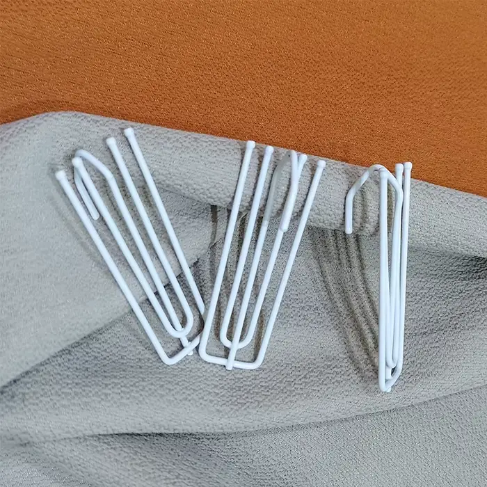 Asazal haute qualité 20 pièces blanc 4 broches fourchette crochets rideaux anneaux accessoires pince