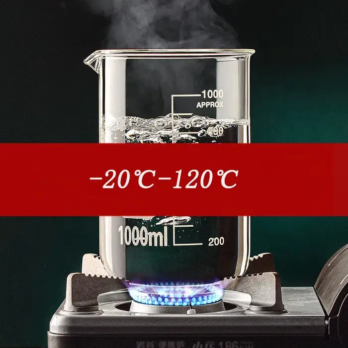 Grande Capacité Tasse à Mesurer en Verre de Haute Borosilicate Transparente Gobelet Gradué Résistant à la Chaleur Multifonctionnel