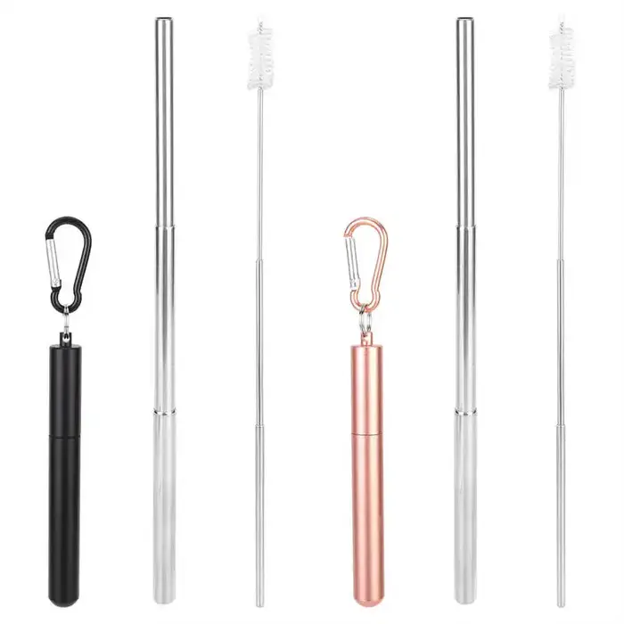 Paille Télescopique Réutilisable en Acier Inoxydable