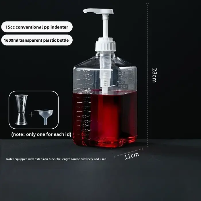 Distributeur de stockage Transparent pour sirop de café
