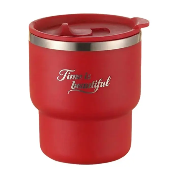 Mug à café en acier inoxydable, tasse à café isotherme portable, anti-fuite, mug thermique de poche 