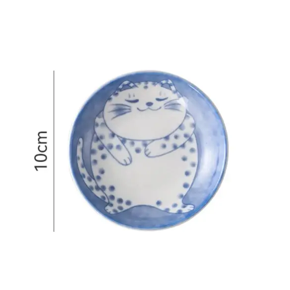 Pio à tremper en céramique chat 152 mignon, plat à vinaigre, plat à collation créatif de dessin anim