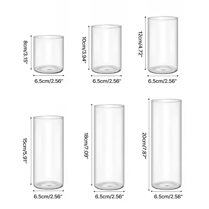Vase en verre transparent