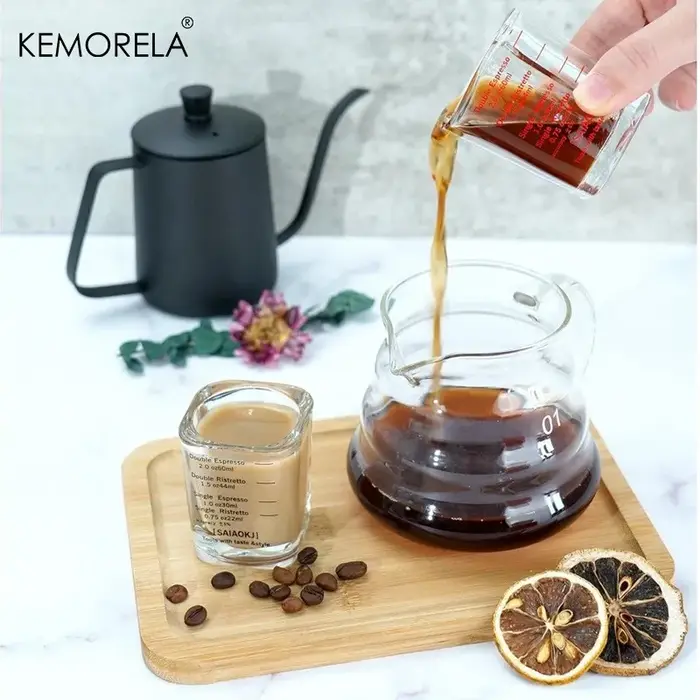 Tasses à mesurer en verre pour café expresso