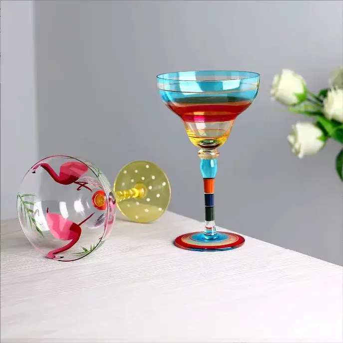 Verre à Cocktail peint à la main