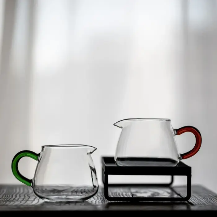 Tasse juste en verre résistant à la chaleur de Style chinois avec poignée