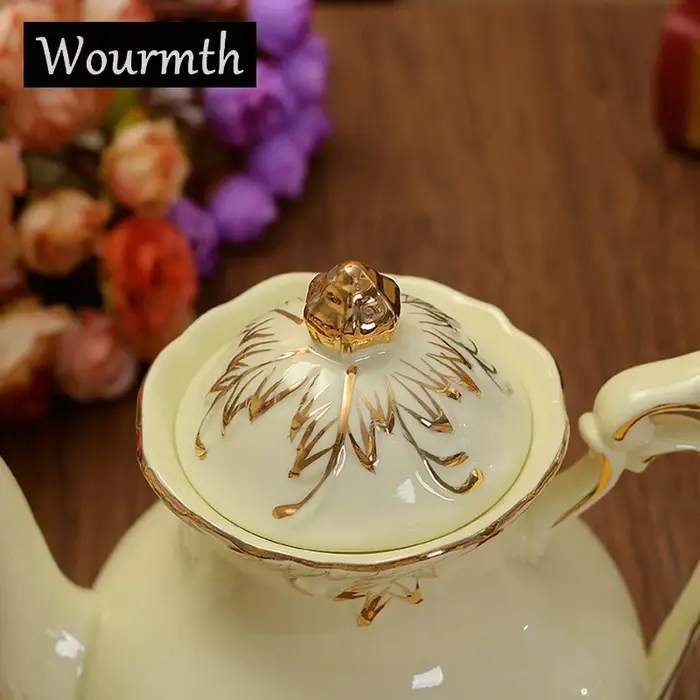 Lvory-Cafetière en porcelaine européenne