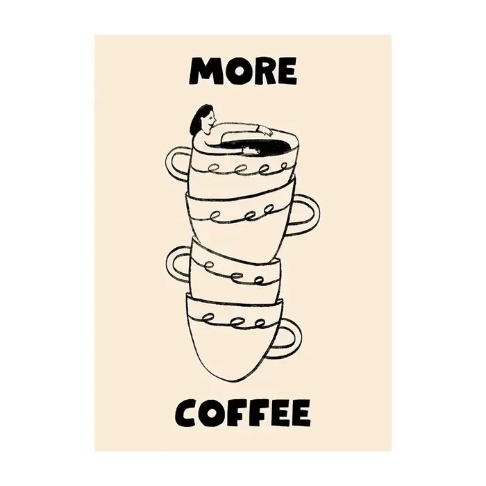 Affiche de plongée de café