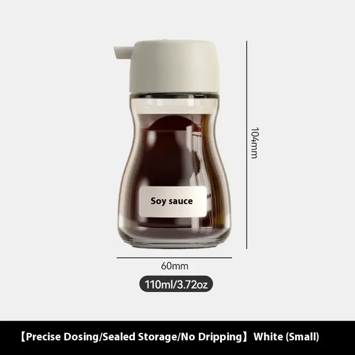Distributeur d'huile en verre quantitatif, mini-bouteille d'huile anti-fuite pour sauce soja, vinaig
