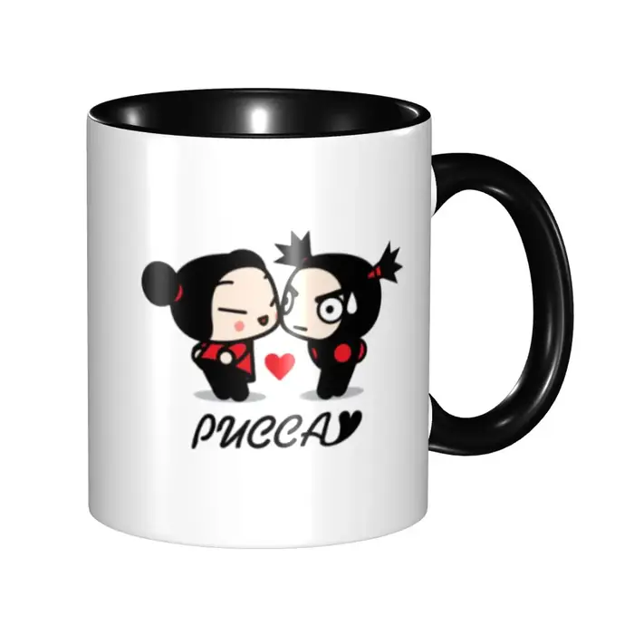 Pucca drôle amour tasse à café bricolage personnalisé Anime Manga tasse en céramique tasse cadeau créatif