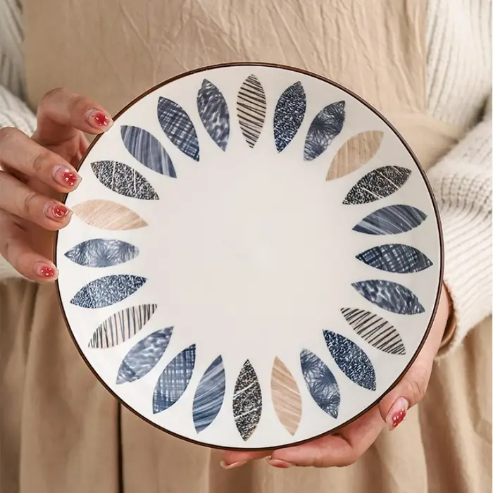 Assiette à dîner en céramique de Style japonais