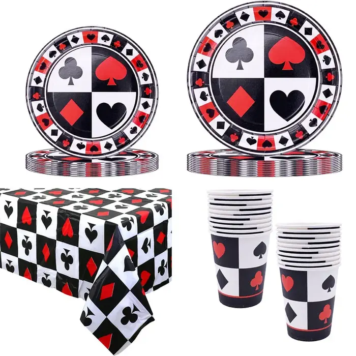 Vaisselle jetable pour fête de Casino