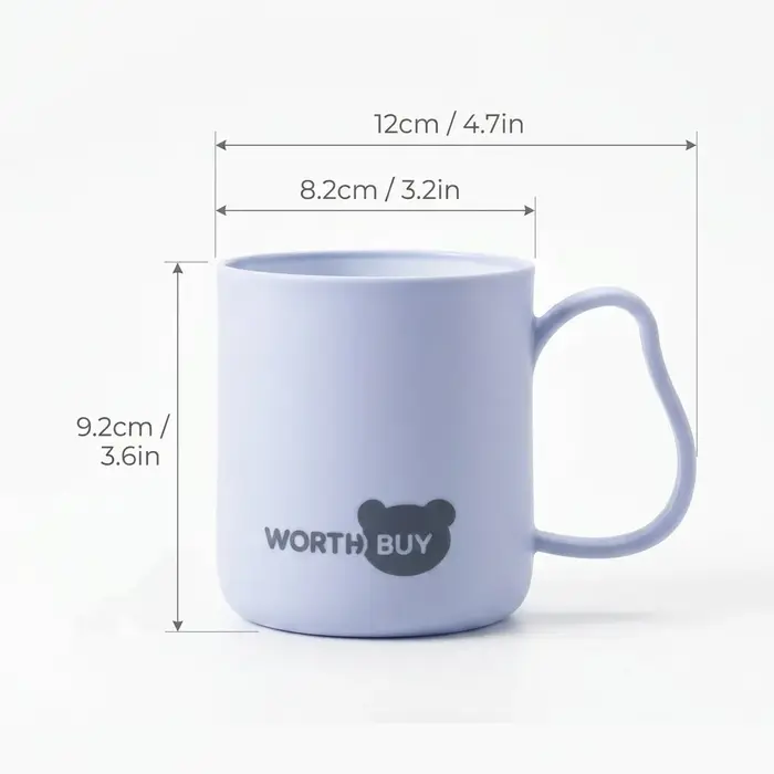 Tasse à café incassable en plastique, réutilisable, esthétique, avec poignée, pour eau, lait, et com