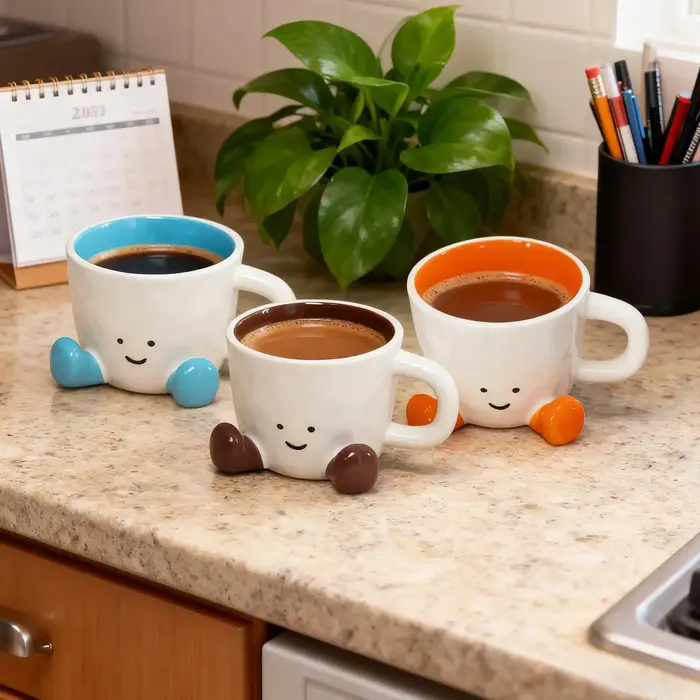 Tasse à café drôle, Adorable cuisine domestique