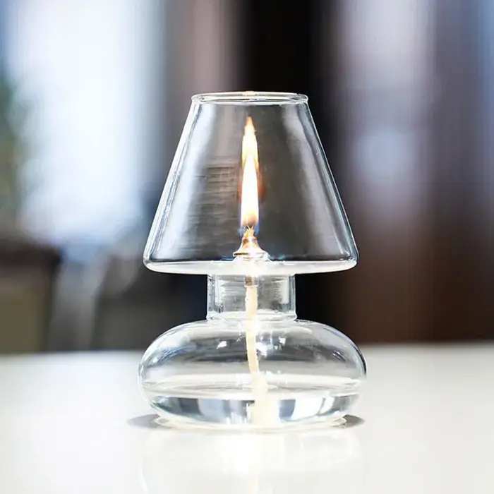 Lampe à huile en verre pour réception de mariage