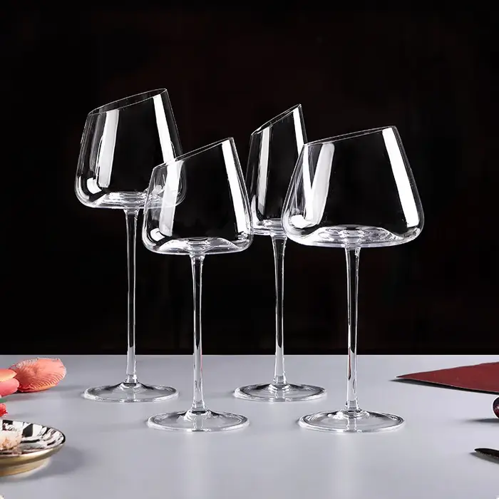 4/2/1Pc Haut De gamme Longue Tige Gobelet en Verre à Vin Rouge Coupe Outil de Cuisine Champagne Verre Bordeaux Bourgogne Cadeau De Fête De Mariage Verrerie