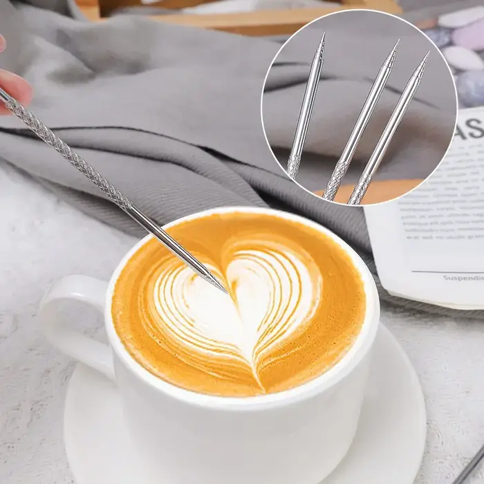 Stylo d'art de café en acier inoxydable