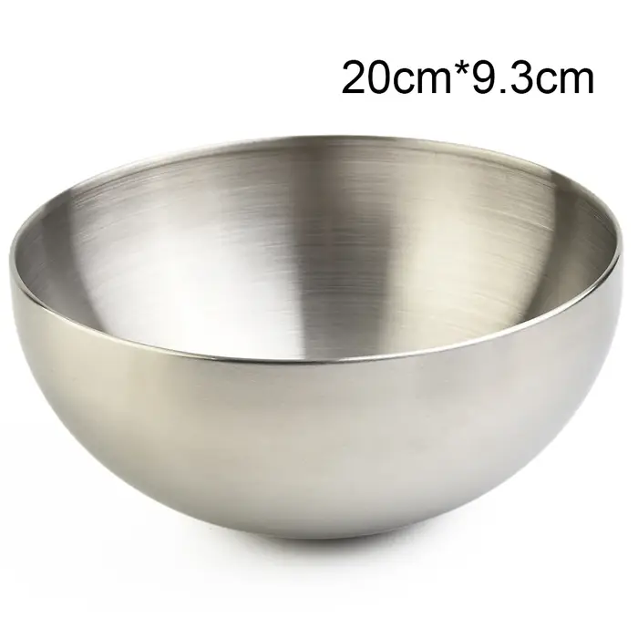 Filles à salade en acier inoxydable, ustensile de cuisine, à double paroi, à isolation thermique, po