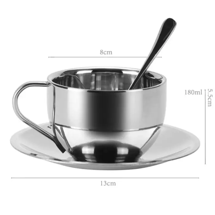 Tasse à café Vintage en acier inoxydable