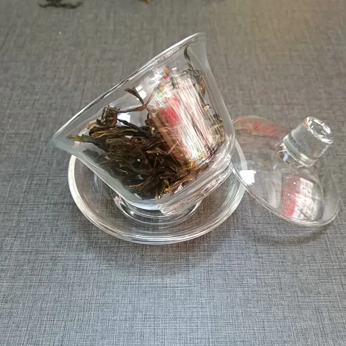 Bol couvert Gaiwan en verre de Style japonais chinois