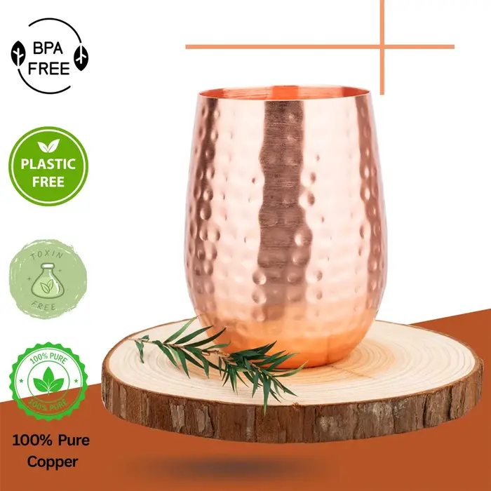 Tasse en cuivre pur faite à la main 450ml