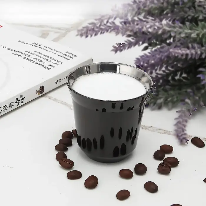 Easyworkz – ensemble de 2 tasses à expresso en acier inoxydable