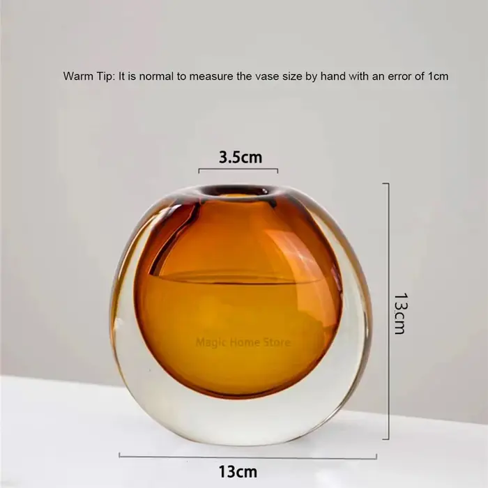 Vase en verre Transparent fleur de cristal