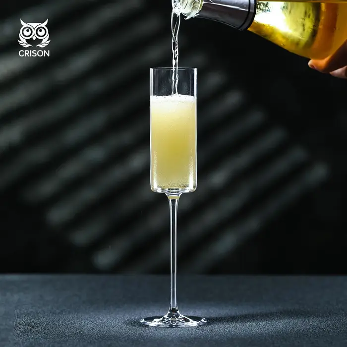 Verre à champagne fin de style japonais CRagressions, cristal ORY, tasse en verre pour fête de maria