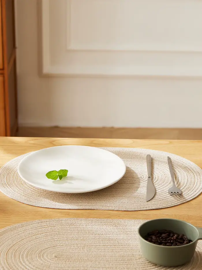 Ensemble de 4 sets de table ovales beiges