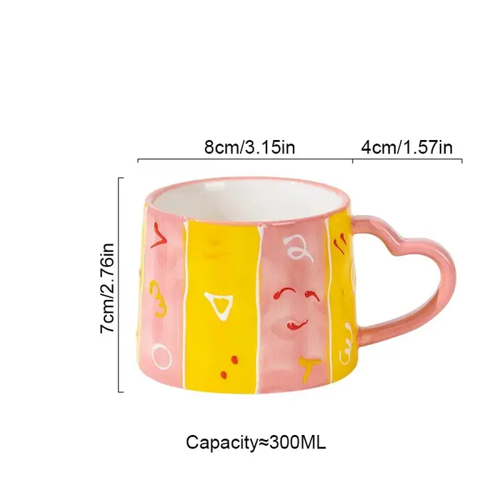 Tasse à café créative peinte à la main