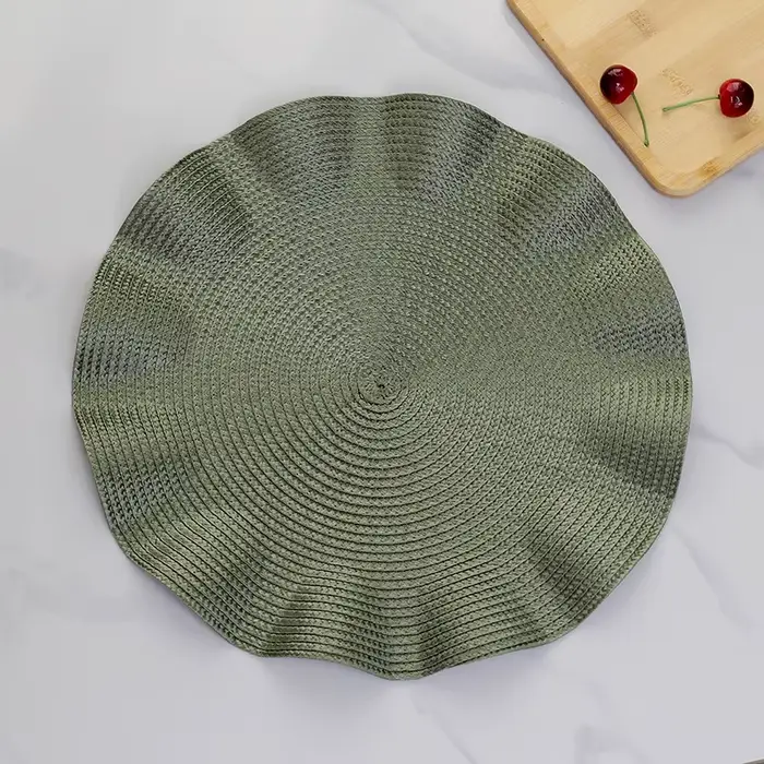 Set de 6 napperons ronds ondulés