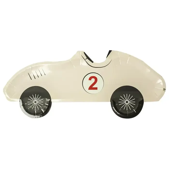 Assiettes en papier jetables en forme de voiture, 10 pièces, pour enfant, garçon et fille, thème de 