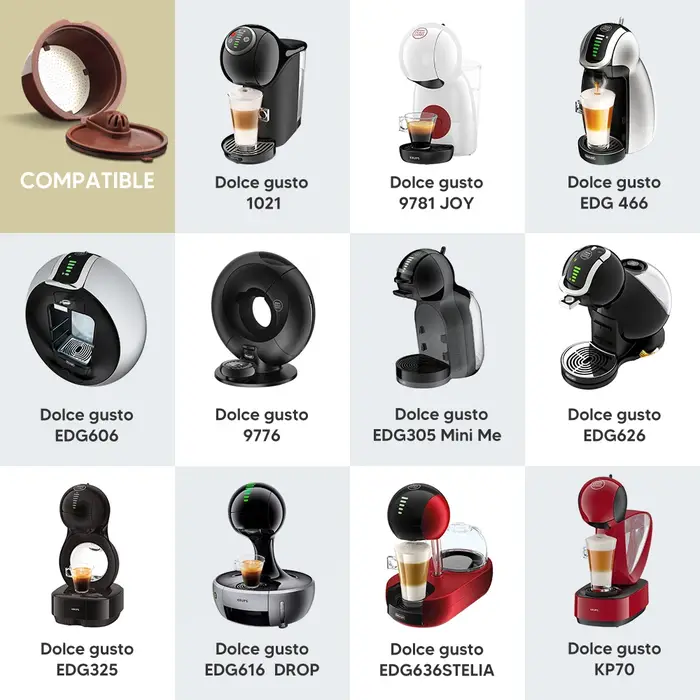 Dosettes de capsules de café réutilisables pour Dolce Gusto
