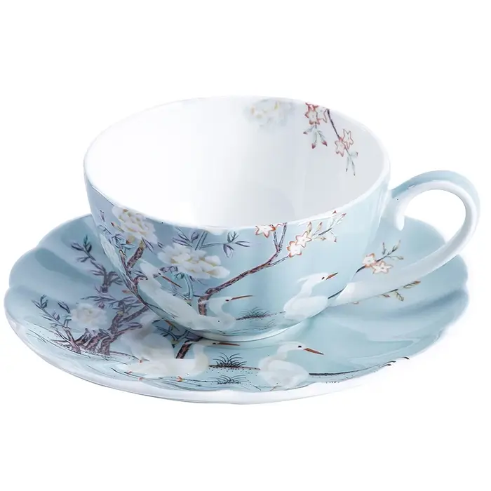 Tasse à café de style britannique et ensembles de thé de l'après-midi en porcelaine Sophia