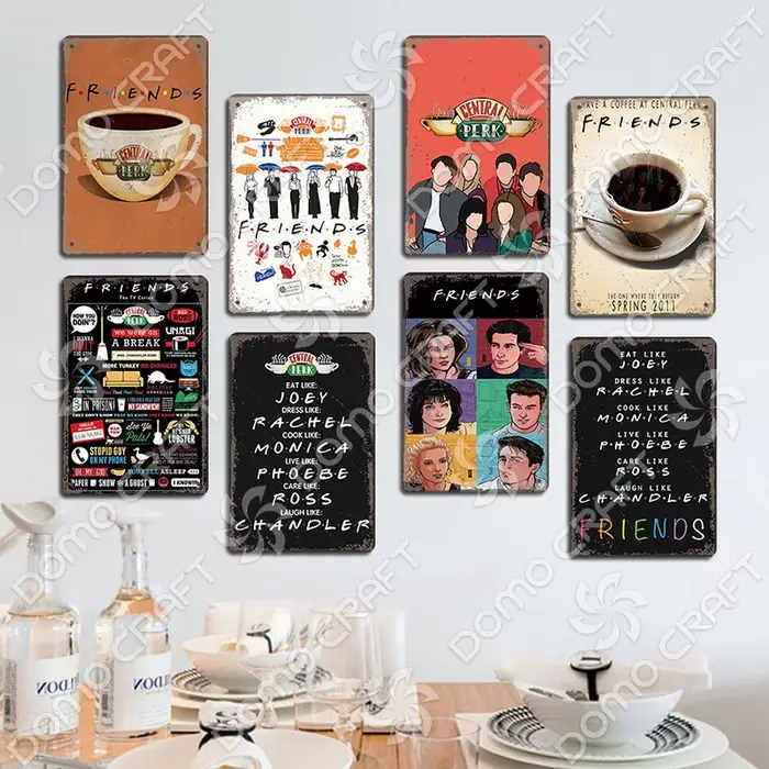 Plaque de café Vintage Friends