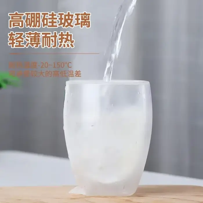 Tasse en verre à Double paroi résistante à la chaleur, 80-650Ml, bière, lait, café, eau, tasse trans
