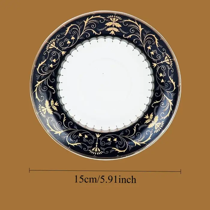 Assiette à dîner en céramique, 1 pièce, style européen, pour desserts, dim sum, légumes, plats princ