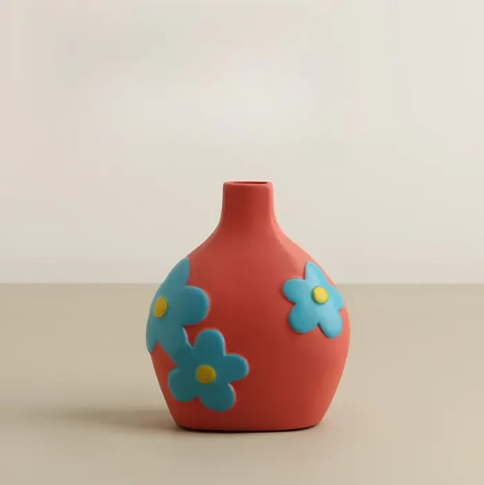 Vase en céramique de bureau, Arrangement de fleurs de salon, décoration créative de la maison, dispo
