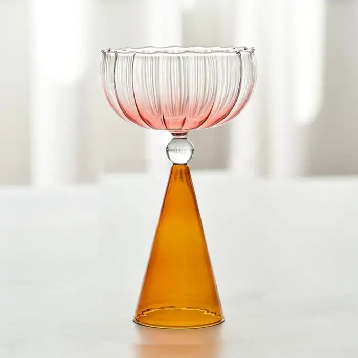 Coupe en Verre Coloré pour Crème Glacée