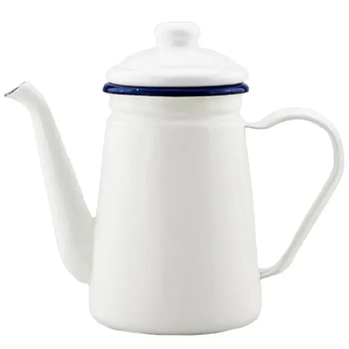 Cafetière en émail, bouilloire à main, cuisinière à induction, cuisinière à gaz, carafe à café unive