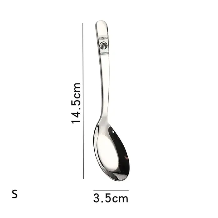 Cuillères à soupe S/M/L, manche incurvé, cuillère à Dessert en acier inoxydable, vaisselle pour lave