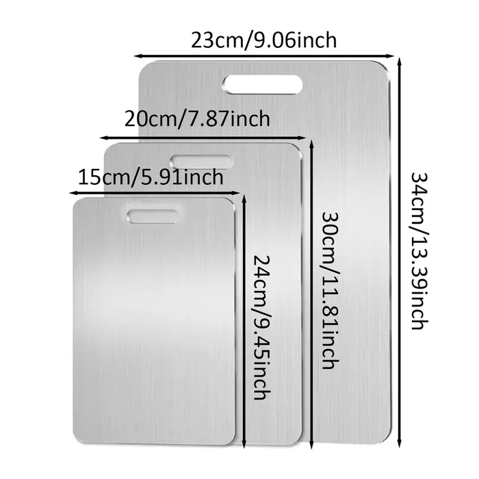 Planche à découper - Planches à découper en acier inoxydable pour la cuisine - pour couper la viande