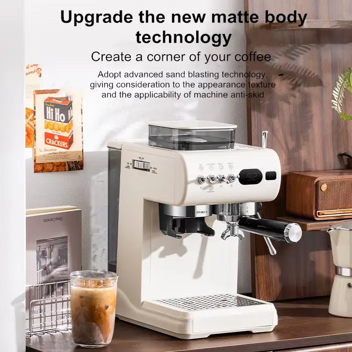 Machine à expresso semi-automatique – Pression de 20 bars avec moulin intégré