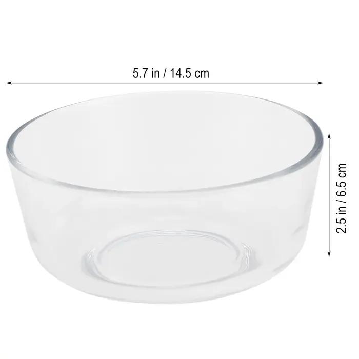Bol en verre Transparent de 6 pouces