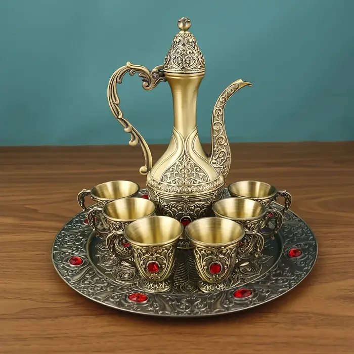 Ensemble de café turc de luxe 6 pièces
