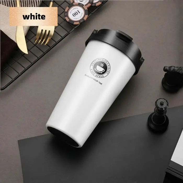 Tasse à café sous vide en acier inoxydable 2025, tasse isolée à poignée créative, tasse de voiture p