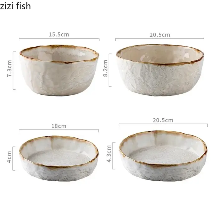 Assiette creuse en céramique avec changements de four