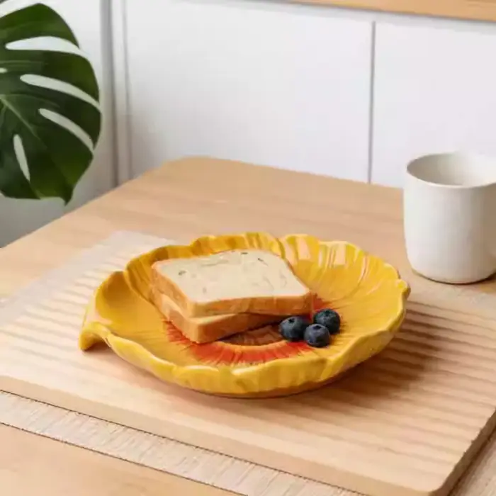 Assiette en céramique Tournesol